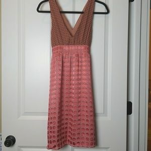 Metallic polka dot dress
